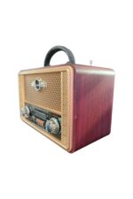 BUFFER® Retro, Nostaljik, Ahşap Tasarım Bluetooth Hoparlörlü, Şarjlı, Taşınabilir Otantik Tasarımlı FM/AM Destekli Radyo NS8098 - Görsel 8