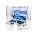 MacBook ve Laptop Uyumlu Çok Fonksiyonlu USB-C Dönüştürücü - Alüminyum Gövdeli Hub - Görsel 2