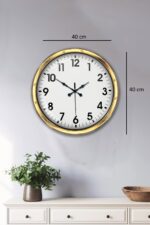 40 cm Metal Gold Standart Duvar Saati – Modern ve Dekoratif Tasarım - Görsel 4