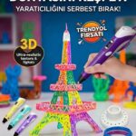 3D Kalem Seti (MOR ) Dijital Göstergeli + 3 Renk Filament Hediyeli Eğitici Yazıcı ABS/PLA Uyumlu