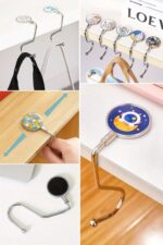 BUFFER® Masaya Takılabilen Çanta Askısı Çanta Tipi Pratik Metal Çanta Kanca - Görsel 7