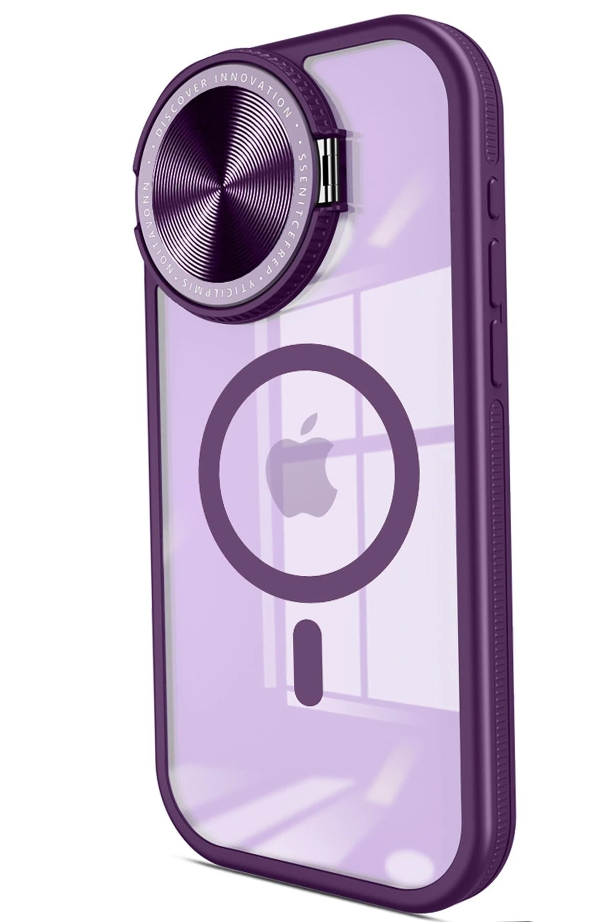 Mey İthalat® iPhone 15 Pro Kılıf Teleskop Lens Magsafe Silikon Kapak - Derin Mor Mey İthalat® iPhone 15 Pro Kılıf Teleskop Lens Magsafe Silikon Kapak - Derin Mor