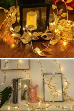 3 Metre Yaldızlı Gold LED Işık – Dekoratif Ortam ve Yılbaşı Aydınlatması - Görsel 8