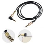 BUFFER®  3.5mm AUX Kablosu Jak Erkek Erkek L Tipi 1 Metre Ses Aktarım Kablosu - Görsel 5
