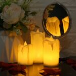 BUFFER® 3’lü Pilli Dekoratif LED Mum Işıkları – Gerçek Alev Efektli - Görsel 5
