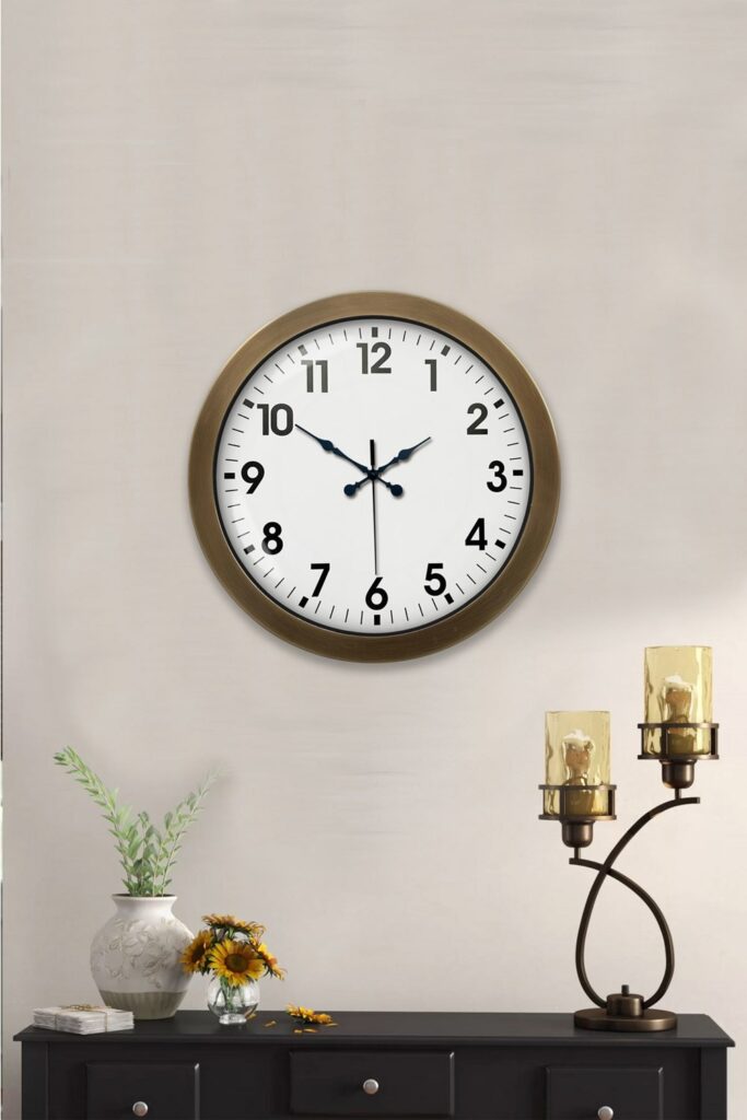 36 cm Eskitme Metal Standart Duvar Saati