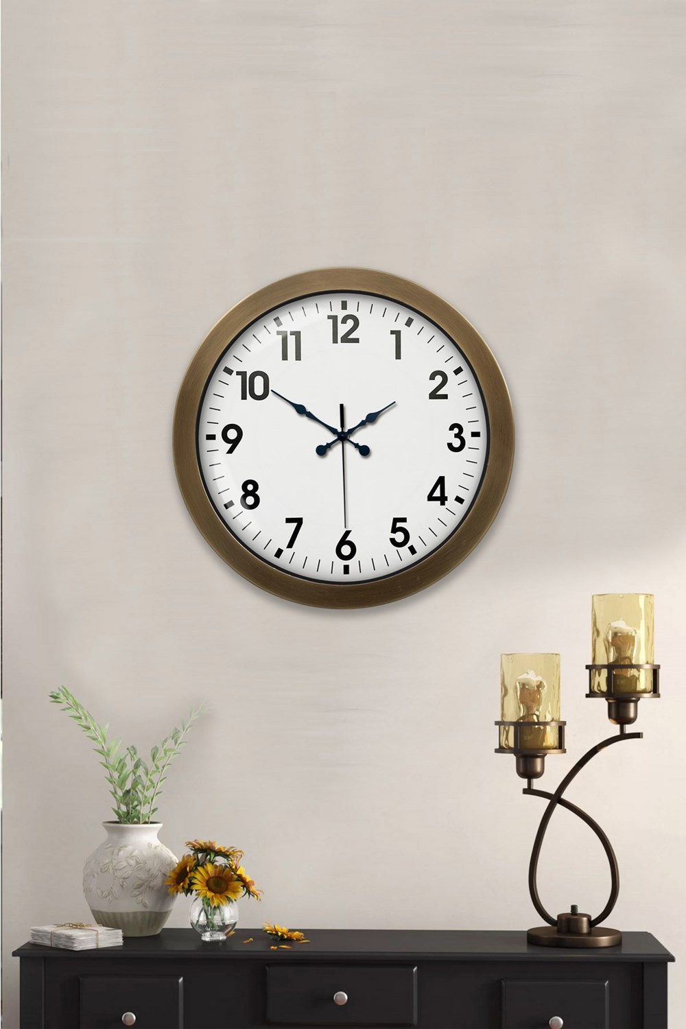 36 cm Eskitme Metal Standart Duvar Saati 36 cm Eskitme Metal Standart Duvar Saati