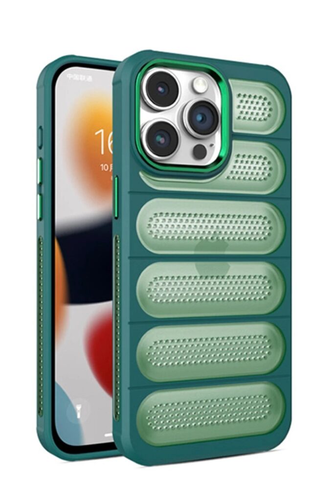 Mey İthalat®  iPhone 14 Pro Max Kılıf Airmax Silikon Kapak - Koyu Yeşil