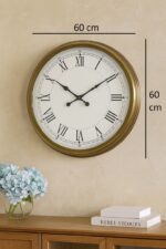 60 cm Eskitme Metal Retro Duvar Saati - Görsel 2