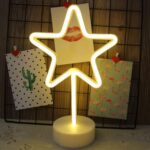 BUFFER® Yıldız Tasarımlı Neon Led Masa Ve Gece Lambası Dekoratif Işık