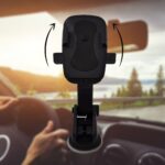 BUFFER® 360 Derece Dönen Torpido Üstü Uzunluk Ayarlamalı Vantuzlu Teleskopik Araç Telefon Tutucu - Görsel 4