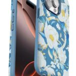 Mey İthalat®  iPhone 14 Pro Flower Series Magsafe Kapak - Mavi