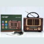 BUFFER® Küçük Mini Boy Retro Ahşap Tasarım Bluetooth Hoparlörlü Radyo – FM/AM Destekli, Şarjlı ve Taşınabilir Radyo NS-8108 - Görsel 4
