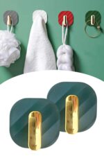 BUFFER® 2li Yapışkanlı Retro Askılık Dolap Kapak Kulpu Yeşil - Görsel 6