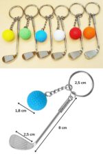 BUFFER® Gerçekçi Golf Tasarımlı Şık Anahtarlık Kolye Çanta Süsü Golf Keychain - Görsel 8