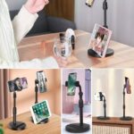 BUFFER® Masa Üstü Tablet ve Telefon Tutucu Plastik Aparat Siyah Telefon Standı - Görsel 2