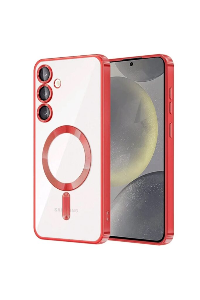 Mey İthalat®  Samsung Galaxy S24 Kılıf Kross Magneticsafe Kapak - Kırmızı