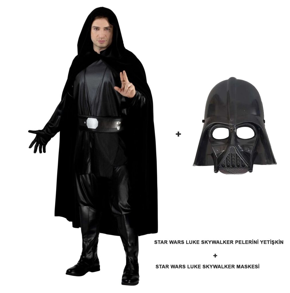 Mey İthalat® Star Wars Luke Skywalker Pelerini Yetişkin Ve Maskesi