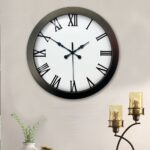 36 cm Siyah Metal Roma Rakamlı Duvar Saati