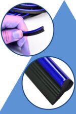 BUFFER® Mavi Araba OtoTrim Dekorasyon Şeridi Kauçuk Elastik Kolay Kurulum 5 metre Şerit Bant - Görsel 8