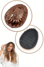 BUFFER® Rose Gold Saç Düzleştirici Tarak Geniş AralıklıHer Saç Tipine Uygun Fırçalı Saç Düzleştiric - Görsel 8