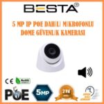 5 MP 1440P 6 İÇ MEKAN KAMERALI DAHİLİ MİKROFONLU IP POE Güvenlik Seti - Görsel 2