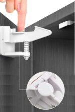 BUFFER® Bebek Çocuk Güvenliği Korumalı Yapışkan Çekmece ve Dolap İçin Tutucu Gizli Güvenlik Kilidi - Görsel 6