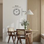 Sade Tasarım Beyaz 40 Cm Metal Duvar Saati - Görsel 4