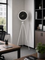 Premium Mermer Desenli Tripod Ayaklı Saat