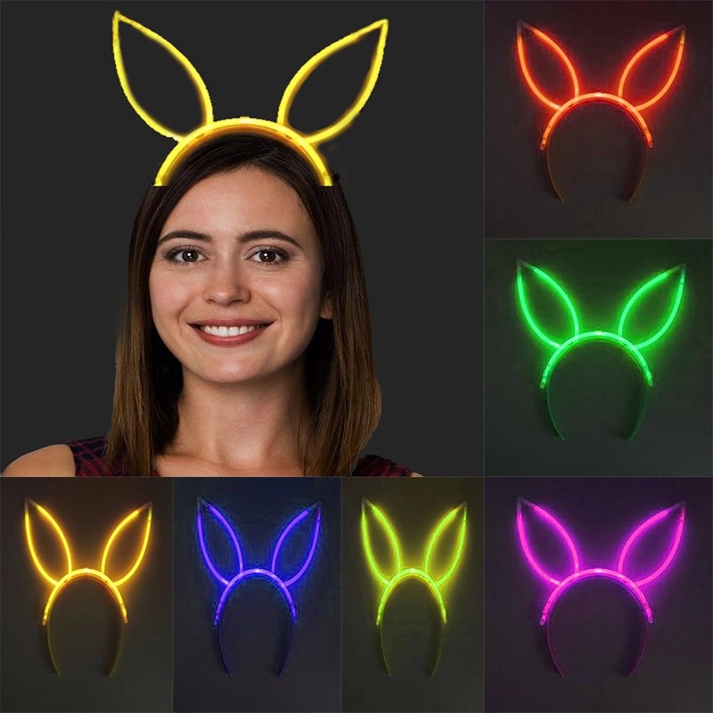 Mey İthalat® Karanlıkta Yanan Fosforlu Glow Taç 6 Renk 6 Adet