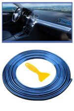 BUFFER® Mavi Araba OtoTrim Dekorasyon Şeridi Kauçuk Elastik Kolay Kurulum 5 metre Şerit Bant - Görsel 7