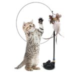 BUFFER® Vantuzlu Tüylü Zilli Olta Kedi Oyuncağı 2 Oltalı - Görsel 5