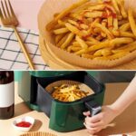 50 Adet Air Fryer Pişirme Kağıdı Tek Kullanımlık Hava Fritöz Yağ Geçirmez Yapışmaz Tabak Model - Görsel 3
