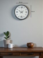 36 Cm Gri Standart Dekoratif Duvar Saati - Görsel 5