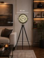 Antik Görünümlü Eskitme Tripod Ayaklı Saat - Görsel 4