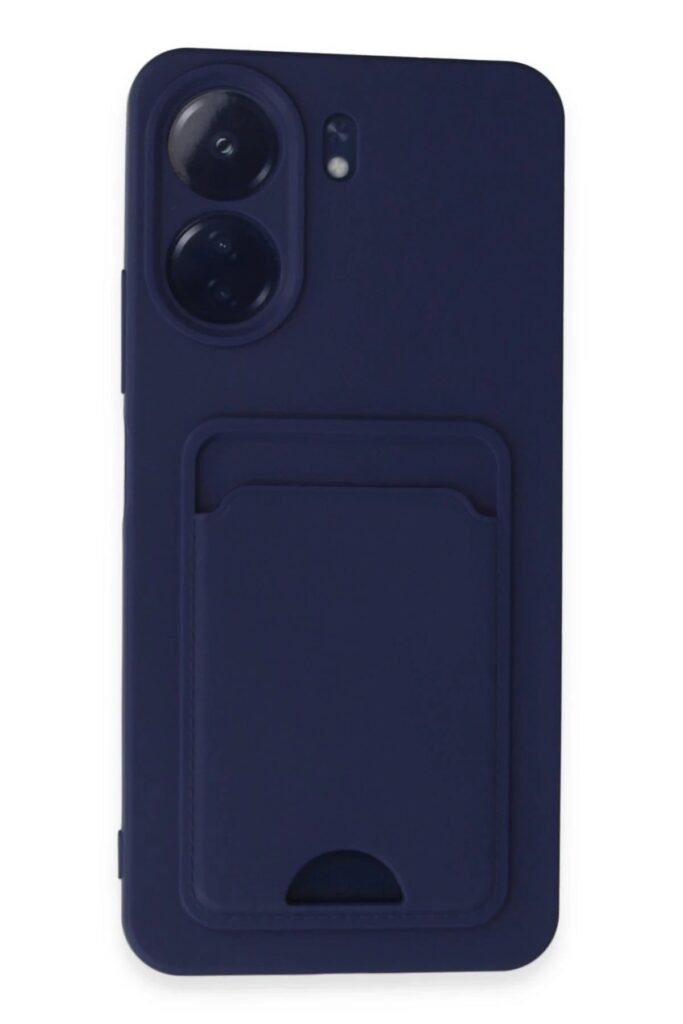 Mey İthalat®   Redmi 13C Kılıf Kelvin Kartvizitli Silikon - Lacivert
