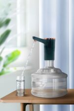 BUFFER® Retro Model Otomatik Damacana Pompası Aparatı Yeşil Renk Bakır Detaylı - Görsel 6