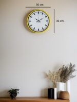 36 Cm Sarı Dekoratif Duvar Saati - Görsel 5