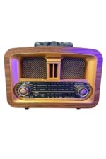 BUFFER® Taşınabilir Klasik AM/FM/SW  Retro Ev Radyo USB ile Şarj Olabilen Retro Radyo - Görsel 6