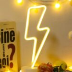 BUFFER® Dekoratif Şimşek Şeklinde Pilli Neon Led Lamba Süs Masa Lambası - Görsel 7