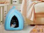 BUFFER® Pet Hut Polar Kedi ve Köpek Yatağı - Mavi - Görsel 3