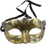 Mey İthalat® Maskeli Balo Antik Gri Gümüş Eskitilmiş Maske Balo Venedik - Görsel 4