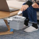 BUFFER® Mini Masa Çöp Kovası Plastik Tezgah Altı Geri Çekilebilir Yapışkanlı Görünmez Bölme Pratik - Görsel 5