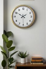 52 cm Eskitme Metal Dekoratif Duvar Saati
