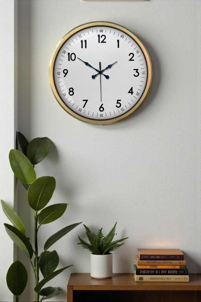 52 cm Eskitme Metal Dekoratif Duvar Saati