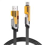 4’ü 1 Arada 65W Hızlı Şarj Kablosu – USB ve Type-C Girişli