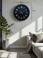 Pure Dark Black 40 Cm Metal Duvar Saati - Görsel 5