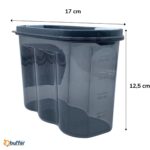 BUFFER® 2 Kapaklı Ölçekli Erzak Saklama Kabı - 1,2 Litre - SA930 - Görsel 5