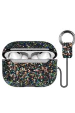 Mey İthalat®  Airpods Pro 2 (2.nesil) Bright Simli Airpods Kapak - Siyah