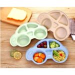 BUFFER® Bebekler İçin Araba Şeklinde Sevimli Mama Tabağı Çocuk Tabldot - Görsel 3
